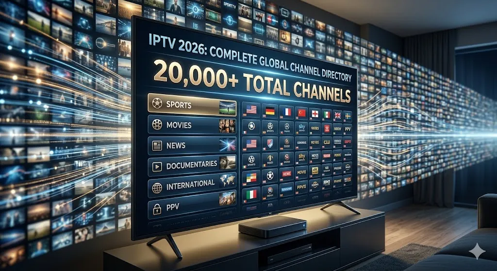 Full IPTV Channel List 2026: 20,000+ Channels