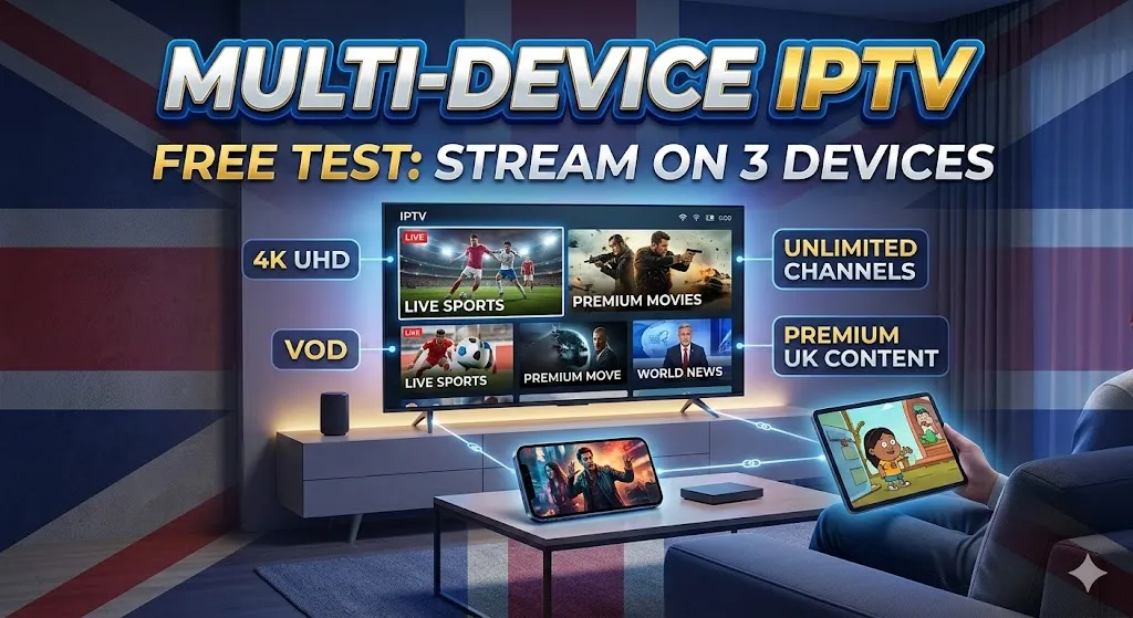 Multi-Device IPTV Free Test: Stream on 3 Devices