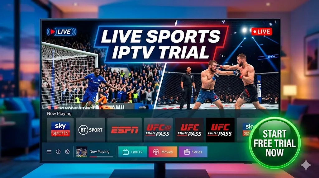 IPTV Trial with Sports: Watch Live Football & UFC Free