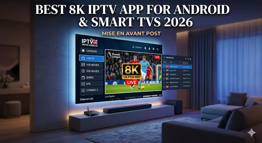 Best 8K IPTV App for Android & Smart TVs 2026