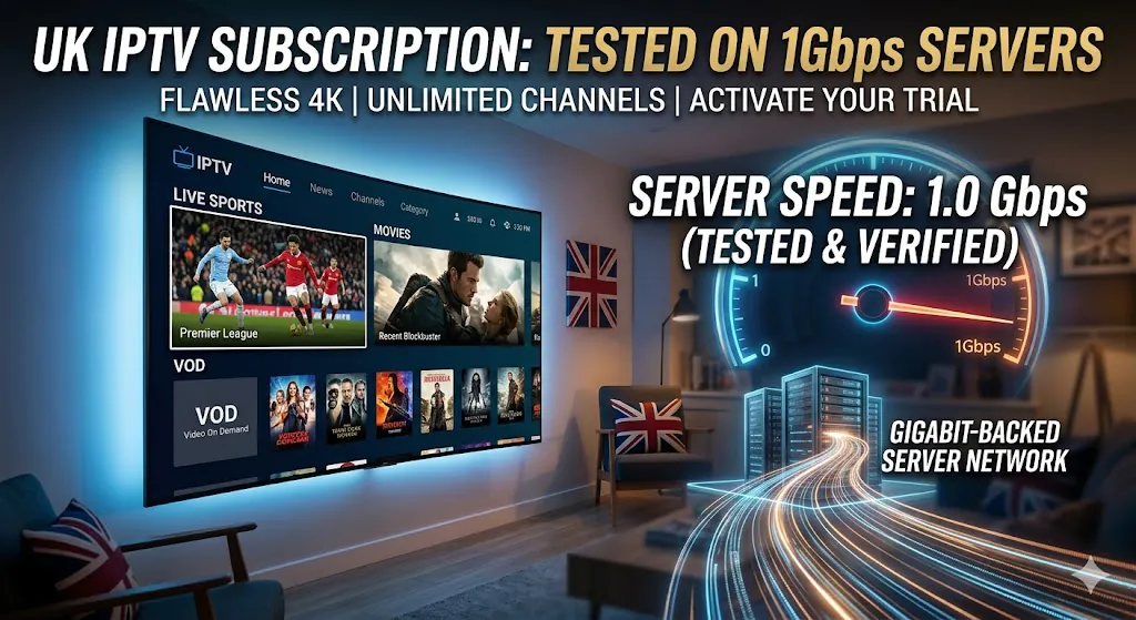 UK IPTV Subscription: Tested on 1Gbps Servers